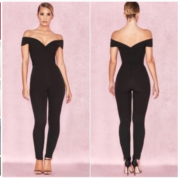 House of CB Pants & Jumpsuits House Of Cb Bella Crepe Black Off